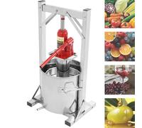 Presse à Cidre Manuelle en Acier Inoxydable Hydraulique 12L pour Vin de | Presse à Cidre Hydraulique Manuelle pour Vinification Maison Parfait pour Extraction de Jus de Raisins et Pommes