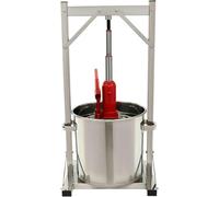 Presse à cidre manuelle en acier inoxydable hydraulique pour cidre de pomme, capacité de 22 L pour la fabrication de cidre et de raisin