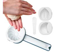 Presse à Dumplings et Ravioli,Moule à Pâtisserie Manuel avec Démoulage Facile | Moule pour Bun Baozi avec 3 Formes - pour Maison Appartement Ménage Dortoir Empanadas Gâteaux de Lune Fêtes