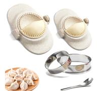 Presse à empanada et machine à raviolis - 2 tailles (10,2 cm + 7,6 cm) antiadhésif pour Empanada, Pierogi, Pastelitos, Calzone, Turnovers, Ravioli, Gyoza - Ustensiles de cuisine avec design facile à