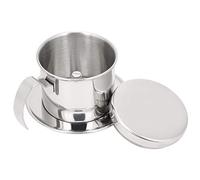 Presse à filtre à café vietnamienne. Filtre à café en acier inoxydable, Pot d'égouttement, Pot à visser Phin.Coffre-fort au lave-vaisselle 3,9x3,2 pouces cuisine bureau restaurant (Argent brillant)