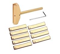 Presse à frettes de guitare basse et inserts en laiton avec clé Luthiers Outil de pressage de touche en laiton avec clé Outils d'entretien de guitare