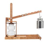 Presse à fromage en bois hollandais - Kit de fabrication de fromage (presse à fromage en bois avec levier et 2 moules à fromage de 1,2 l) - Presse à fromage pour la fabrication de fromage domestique