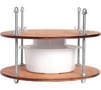 Presse à fromage en bois pour fabrication de fromage - Diamètre : 28 cm - Guides en métal - Moule à noix et à fromage avec piston suiveur de 1,2 l - Petite machine à fromage ultime pour la maison -