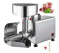 Presse à fruits électrique commerciale en acier inoxydable pour fruits et légumes, idéale pour la préparation de confitures, purées et sauces.