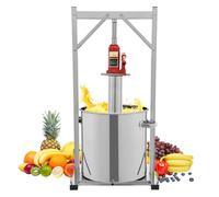 Presse à Fruits hydraulique de 12 L, Presse à vin en Acier Inoxydable, Presse Manuelle à Miel, concasseur de Pommes et de Raisins pour vin, jus de Fruits et légumes
