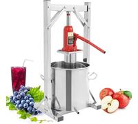 Presse à fruits hydraulique en acier inoxydable 304, extracteur de jus manuel de 3 tonnes pour raisins et légumes, appareil à vinification professionnel avec seau filtrant antiadhésif, extracteur de