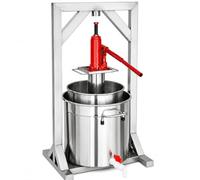 Presse à fruits hydraulique manuelle en acier inoxydable pour cidre et vin, outil de jus efficace, idéal pour un usage domestique, 12L, 22L, 36L
