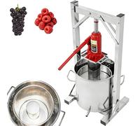 Presse à fruits hydraulique pour usage domestique, pression de 3 tonnes pour la fabrication de jus de raisin, vin et cidre de pomme, capacité de 12 l