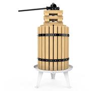 Presse à fruits pour la fabrication de vin et de cidre avec panier en bois pour jus de fruits, raisins, baies et pommes. 18L