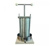 presse à fruits, pressoir à vin, presse à frites 5L - Double panier en acier inoxydable, modèle de table avec bac de récupération et tuyau PVC