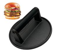 Presse à gril en fonte, presse à griller plate, presse à hamburger Smash, presse à steak de bacon avec poignée résistante à la chaleur, outil de broyage à hamburger confortable