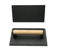 Presse à grille en fonte robuste avec poignée bois pour bacon viande burger steak grilled cheese cuisson uniforme outil de cuisine restaurant camping