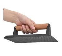 Presse à Griller En Fonte, Presse à Steak, Aplatisseur De Viande, Bacon, Hamburger, Presse à Plaque Chauffante Robuste Avec Manche En Bois Smash Burger Presse Pour Plaque Chauffante, Presse à Sandwich