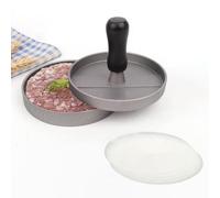 Presse à hamburger avec 100 papiers patty, presse-hamburgers durable/presse citoyenne pour le goûter, idéal pour le barbecue et le barbecue, accessoires de cuisine, accessoires de cuisine, accessoires