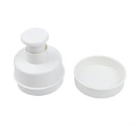 Presse à hamburger en plastique pour moule avec rebond automatique - Machine sans galettes pour hamburgers et boulettes de viande faits maison - Ustensile de cuisine 12,5 cm blanc (vert)