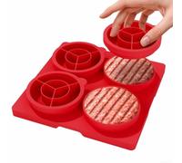 Presse à hamburger et récipient de congélation 4 en 1, revêtement antiadhésif, facile à nettoyer et passe au lave-vaisselle, idéal pour griller, barbecue et pour la préparation des repas