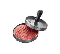 GEFU Presse à hamburger Aluminium antiadhésif 12 cm Revêtement en zinc Poignée plastique Noir