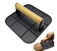 Presse à Hamburger | Outil de broyage à Hamburger pour de Cuisson de 16,3 cm - Presses à Barbecue avec poignée en Bois pour la Cuisson à la Maison, Le Gril et Les sandwichs