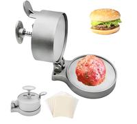 Presse à Hamburger Professionnelle avec 100 Feuilles de Papier, Moule Steak Haché Antiadhésif pour Burger Maison, Viande et Galette, Accessoire Cuisine