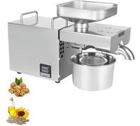 Presse à huile 750 W - Expulseur chaud et froid en acier inoxydable avec écran LCD pour noix de coco - Usage domestique et commercial