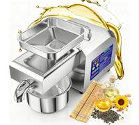 Presse à huile 800W, acier inoxydable, contrôle de la température, presse à huile automatique à froid pour graines de lin, arachides, sésame et tournesol, nettoyage facile