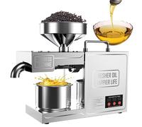 Presse à huile 820 W en acier inoxydable 304, machine à huile de cuisine | Panneau de commande intelligent, compatible avec les graines d'arachide, de sésame, de noix de coco, de soja et de tournesol,