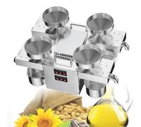Presse à huile automatique 2400 W pour l'extraction d'huile de graines et d'olive, équipement d'extraction d'huile chaude/froide avec chauffage à température constante de 210 °C et vitesse