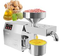 Presse à huile automatique 800 W-1500 W, presse à froid/chaud, réglage de la température et contrôle d'écran tactile, 3-6 kg/h, acier inoxydable, pour arachides, tournesol, lin, avocat, sésame