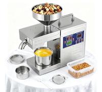 Presse À Huile Automatique Avec Contrôle De Température, Machine À Huile Électrique En Acier Inoxydable, Extraction Efficace Sur Plan De Travail Pour Cacahuète, Sésame, Graines