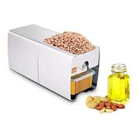 Presse à huile automatique domestique 170 W en acier inoxydable, extracteur d'huile de noix froide/chaude pour lin, arachide, chanvre, périlla, graines de citrouille, tournesol, canola, sésame, argent