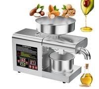 Presse à huile automatique, double pression à froid et à chaud, puissance de 1100 W, capacité de 6 L, extraction à haut rendement pour un usage domestique et commercial