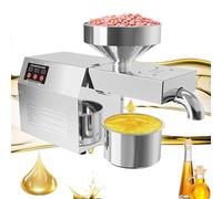 Presse à Huile Automatique en Acier Inoxydable, extracteur de contrôle de température numérique en Acier Inoxydable, pour Huile d'olive de Tournesol d'arachide, Presse à Froid/Chaud,Commerciale