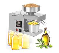 Presse à huile automatique en acier inoxydable, presse à froid et à chaud, système de température constante, idéal pour l’olive, la noix de coco, le tournesol, le noyer, le sésame, le lin et plus,220V