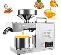Presse à huile automatique, machine d'extraction d'huile à chaud/froid, presse électrique, température réglable de 40 à 240 °C, pour plus de 40 types d'huiles, comme l'huile de noix et l'huile de co