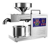 Presse à Huile Automatique, Presse à Chaud et à Froid pour Usage Domestique et Commercial, extracteur d'huile électrique 110-220 V 104~300 °C pour graines, graines de camélia, etc.