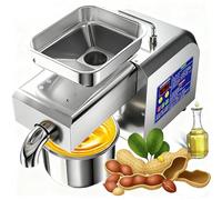 Presse à huile chaude/froide 800 W, presse à huile d'olive, acier inoxydable, cuisson continue 24 h, extracteur électrique professionnel pour noix et graines (800W)