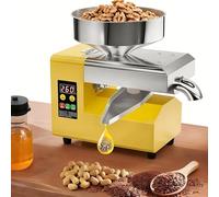 Presse À Huile Électrique, Acier Inoxydable 304 De Qualité Alimentaire, Deux Modes De Pressage À Froid Et À Chaud For L'huile D'arachide, De Sésame Et De Tournesol