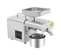 Presse à huile électrique en acier inoxydable pour pressage à chaud et à froid - Convient pour les noix, les graines de tournesol, le sésame, les arachides - 610 W, jusqu'à 45 % de taux de gain