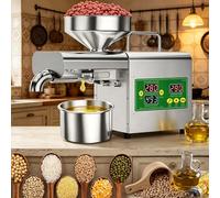 Presse à Huile éLectrique Pour Maison-Machine à Huile à Vis Sans Fin 6-12kg/H-Pressage à Froid Pour Huile Vierge Pure,Moteur Silencieux - Extracteur D’Huile Noix, Amande, Tournesol