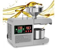Presse à huile électrique - Presse à froid et à chaud haute vitesse 50-250 °C pour un usage commercial, idéale pour les graines de tournesol et la noix de coco, sortie 3-5 kg/h