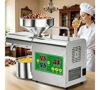Presse à Huile éLectrique,Presse à Huile à Froid Et à Chaud- Construction En Acier Inoxydable De Qualité Alimentaire Pour Une Extraction D'Huile Saine Et Pure-TempéRature 40-300°C