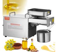 Presse à huile électrique VEVOR, machine d'extraction d'huile en acier inoxydable de 700 W, température constante de 140 ℃, presse à huile à chaud pour presser les cacahuètes, les graines de sésame, l