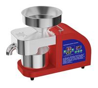 Presse à huile, extracteur d'huile commerciale en acier inoxydable, température réglable de 50 ℃ à 220 ℃, capacité de 15 à 25 kg/h, plateau de matériau de 5 L pour cacahuètes, noix, graines de