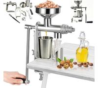 Presse à Huile Manuelle, Petite Presse à Huile En Acier Inoxydable Pour Extraction D'huile à Chaud Et à Froid, Idéale Pour Les Arachides, Les Noix Et Les Graines.