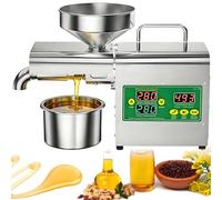 Presse à Huile Multi-Graines éLectrique - Machine à Huile Chaude Et Froide - Traite 20+ MatièRes : Lin, Arachide, SéSame, Noix, Amande, Tournesol- Haute Extraction, Domestique/Pro