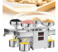 Presse à huile pour extraction à chaud et à froid, extracteur électrique en acier inoxydable, vitesse de pression de 12 à 25 kg/h pour arachides, sésame, graines de tournesol