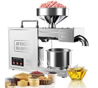 Presse à huile - Presse à froid et à chaud - Machine à huile électrique automatique pour la maison - Extrait les huiles d'avocat, de noix de coco, de lin, d'arachide, de ricin, de perilla, de canola