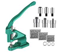 Presse à Œillets Manuelle Professionnelle, Kit avec 3 Matrices et 1500 Œillets, 6mm/10mm/12mm
