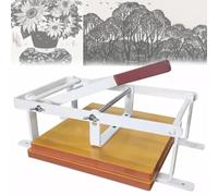Presse à imprimer en lino, hauteur réglable à levier manuel pour la fabrication d'impression de lettres, idéale pour l'encre de bloc de bois et les coupes de lino, taille 30,5 x 30,5 cm
